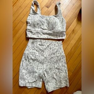 Lululemon align bra and shorts set